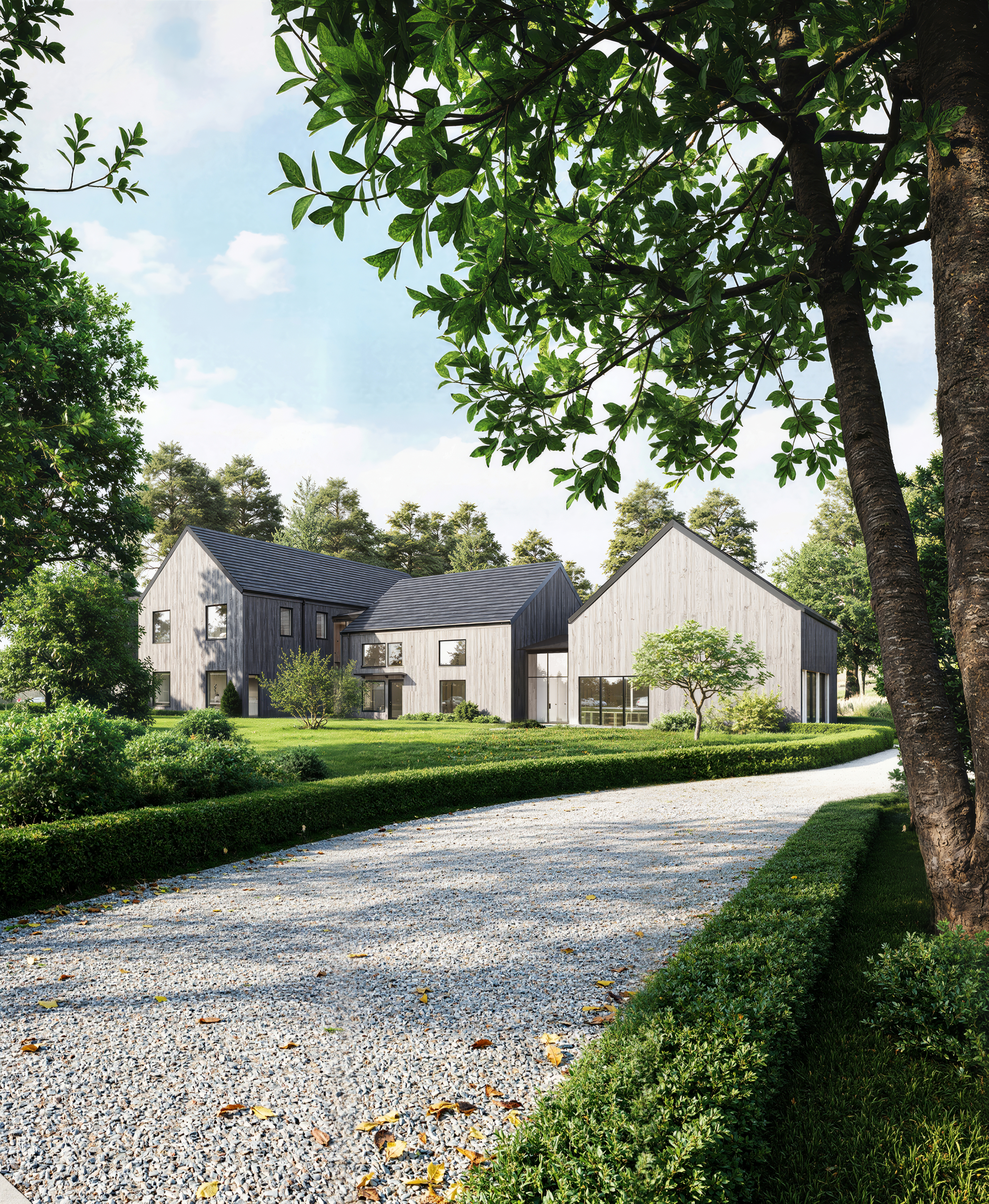 31 Davis Hill perspective rendering from the drive